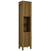 wickes frontera freestanding tall bathroom unit walnut 410mm