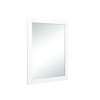 wickes frontera rectangular framed bathroom mirror white