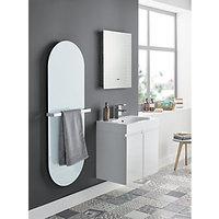 wickes talana wall hung unit with doors basin handleless white 600mm