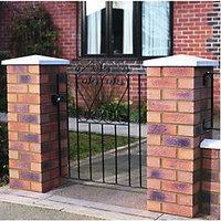 wickes chelsea bow top steel gate black 838 x 900 mm