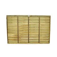 Wickes Pressure Treated Overlap Fence Panel 1.83m x 1.21m 5 Pack