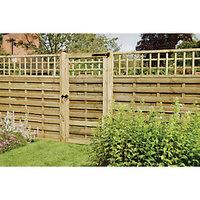 Wickes Hertford Lattice Top Timber Gate - 900 x 1800 mm