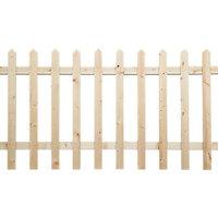 Wickes Palisade Picket Fence Kit 1.8m x 0.9m Untreated Timber