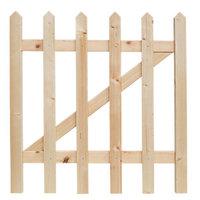Wickes Palisade Pointed Top Timber Gate Kit - 865 x 890 mm