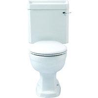 Wickes Hamilton Toilet Pan Cistern & Lever with Soft Close Toilet Seat (with Upstand)