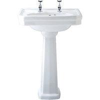 Wickes Hamilton Basin (No Upstand) with Full Pedestal 630mm