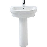 wickes phoenix basin with full pedestal 520mm