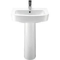 wickes phoenix square basin with full pedestal 600mm