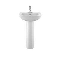 Wickes Priverno Basin with Full Pedestal 500mm