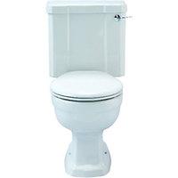 Wickes Hamilton Toilet Pan Cistern & Lever with Soft Close Toilet Seat (Without Upstand)