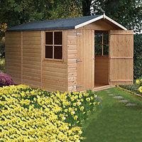 Wickes Double Door Timber Shiplap Apex Shed - 7 x 10 ft