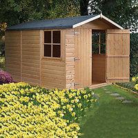 wickes double door timber shiplap apex shed 7 x 10 ft