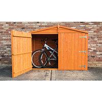 Wickes Overlap Timber Bike Store Honey Brown - 7 x 3 ft