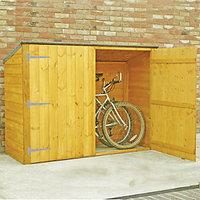wickes shiplap timber bike store honey brown 6 x 2 ft