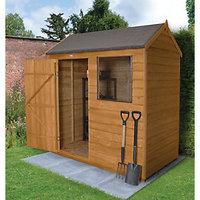 Wickes Dip Treated Timber Overlap Reverse Apex Shed - 6 x 4 ft