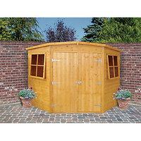 Wickes Double Door Timber Corner Shed - 8 x 8 ft