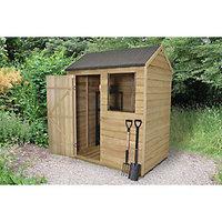 Wickes Pressure Treated Timber Overlap Reverse Apex Shed - 6 x 4 ft