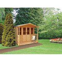 wickes houghton double door summerhouse with veranda 7 x 7 ft