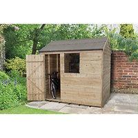 Wickes Timber Overlap Reverse Apex Shed 8 x 6 - ft