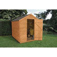 Wickes Windowless Dip Treated Timber Overlap Apex Shed - 6 x 8 ft