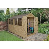 Wickes Double Door Timber Overlap Apex Shed - 8 x 10 ft
