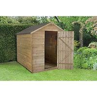 Wickes Windowless Pressure Treated Timber Overlap Apex Shed - 6 x 8 ft