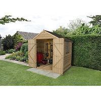 Wickes Double Door Timber Overlap Apex Shed - 7 x 5 ft