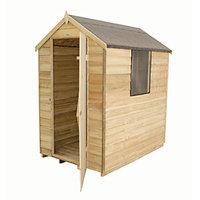 Wickes Overlap Pressure Treated Apex Shed 4x6