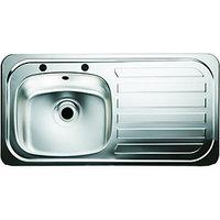 wickes single bowl kitchen sink stainless steel rh drainer