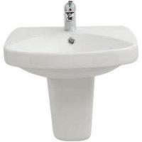 Wickes Eco Basin with Semi Pedestal 512mm