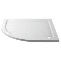 Wickes Offset Quadrant LH 45mm Cast StoneTray White 1200x900mm