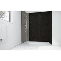 Wickes Black Lilly Laminate 1700 x 900mm 2 Sided Shower Panel Kit