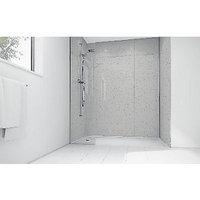 Wickes White Sparkle Gloss Laminate 1700 x 900mm 3 Sided Shower Panel Kit