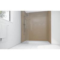 Wickes High Gloss Beige Laminate 900x900mm 2 sided Shower Panel Kit