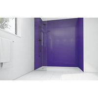 Wickes High Gloss Purple Laminate 1200x900mm 2 sided Shower Panel Kit