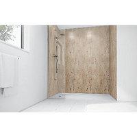 wickes brushed nickel laminate 1200 x 900mm 2 sided shower panel kit