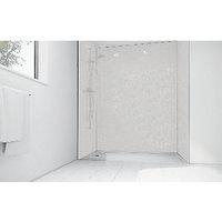 wickes patterned white laminate 1200x900mm 2 sided shower panel kit