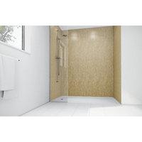 Wickes Sandstone Laminate 1200 x 900mm 2 Sided Shower Panel Kit