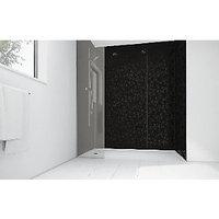 Wickes Patterned Black Laminate 900x900mm 2 sided Shower Panel Kit