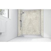 wickes cream calacatta laminate 1700 x 900mm 2 sided shower panel kit