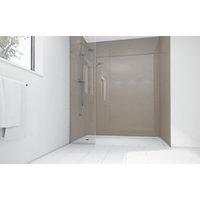 wickes coffee acrylic 900 x 900mm 2 sided shower panel kit