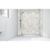 wickes white calacatta laminate 1700 x 900mm 3 sided shower panel kit