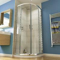 Wickes Quadrant Semi Frameless Enclosure Chrome 900mm