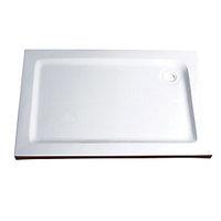 Wickes 55mm GRP Rectangular Shower Tray White 1700x900mm