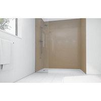 Wickes High Gloss Beige Laminate 1700x900mm 2 sided Shower Panel Kit