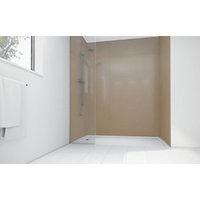 Wickes High Gloss Beige Laminate 1700x900mm 3 sided Shower Panel Kit