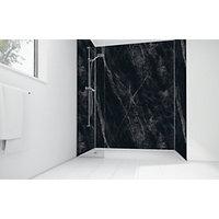 wickes black calacatta laminate 1700x900mm 3 sided shower panel kit