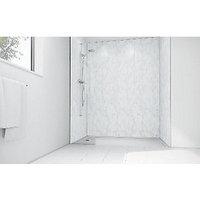 Wickes Feather Marble Gloss Laminate 1200x900mm 2 sided Shower Panel Kit