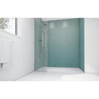 Wickes Peppermint Frost Gloss Laminate 1200x900mm 3 sided Shower Panel Kit