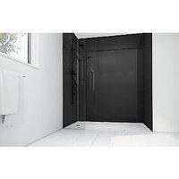 wickes black acrylic 1200 x 900mm 2 sided shower panel kit